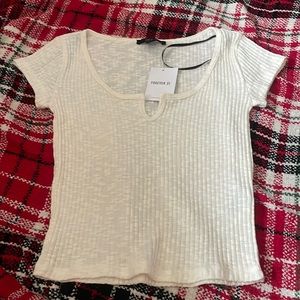 Forever 21 Scoop Neck Knit Material Crop Top